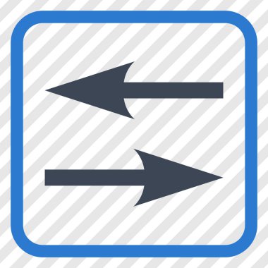 Yatay Exchange oklar bir çerçeve içinde simge vektör