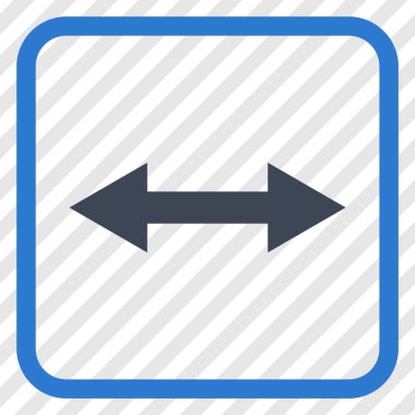 Yatay Çevir vektör simgesi bir çerçeve içinde