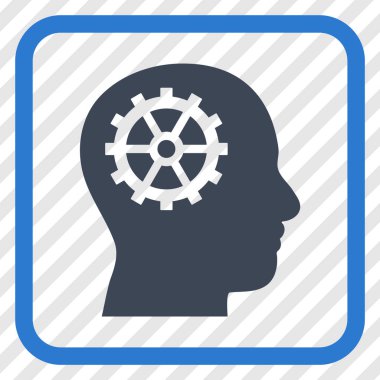 Akıl vektör simgesi bir çerçeve içinde