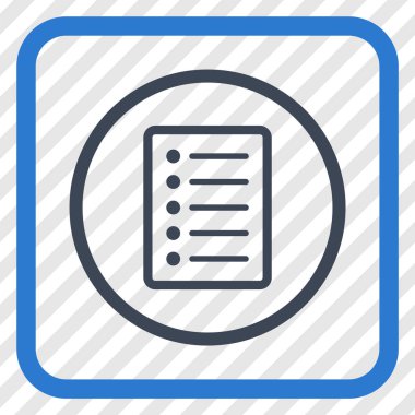 Liste sayfa vektör simgesi bir çerçeve içinde