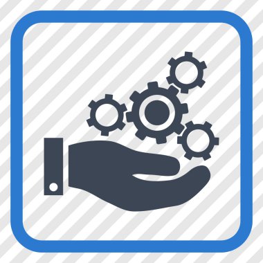 Mekanik Servisi vektör simgesi bir çerçeve içinde