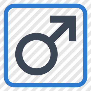 Erkek simge vektör simgesi bir çerçeve içinde