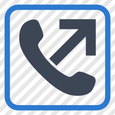 Giden arama vektör simgesi bir çerçeve içinde