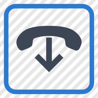 Vektör simgesi bir çerçeve içinde telefon asmak