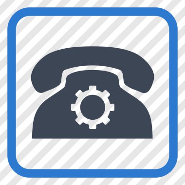 Telefon ayarları vektör simgesi bir çerçeve içinde