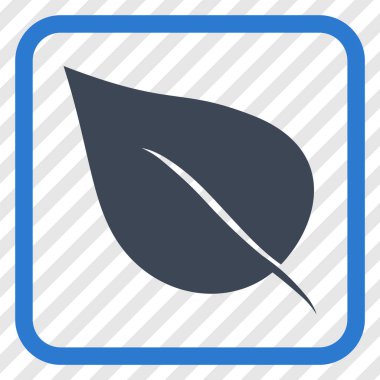 Bitki yaprak vektör simgesi bir çerçeve içinde