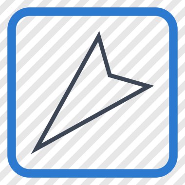 İşaretçi yaptı vektör simgesi bir çerçeve içinde aşağı