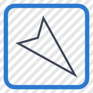 İşaretçi vektör simgesi bir çerçeve içinde aşağı