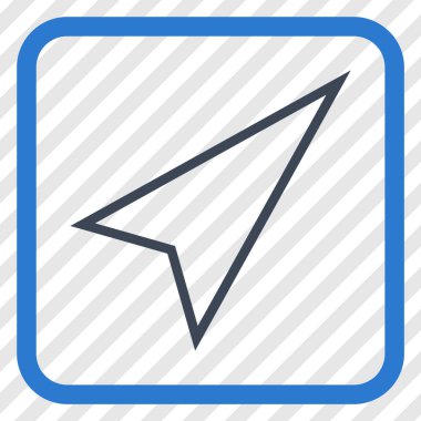 İşaretçiyi doğru yukarı vektör simgesi bir çerçeve içinde