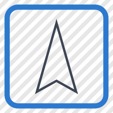 İşaretçi vektör simgesi bir çerçeve içinde yukarı