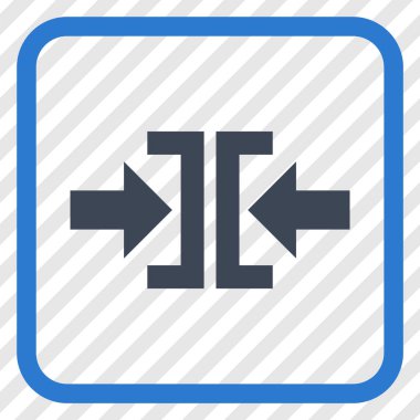 Basın yatay yöndeki vektör simgesi bir çerçeve içinde