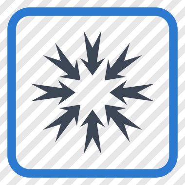 Basınç oklar bir çerçeve içinde simge vektör