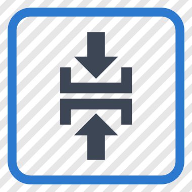 Basın düşey yönde vektör simgesi bir çerçeve içinde