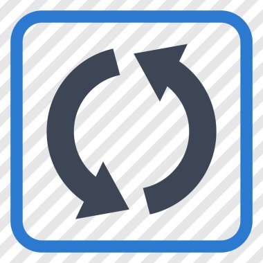 Geri dönüşüm vektör simgesi bir çerçeve içinde