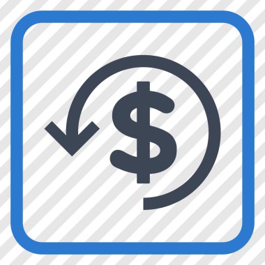 Geri ödeme vektör simgesi bir çerçeve içinde