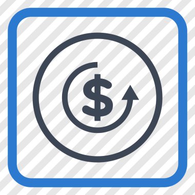 Geri ödeme vektör simgesi bir çerçeve içinde