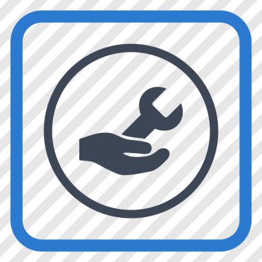 Onarım hizmeti vektör simgesi bir çerçeve içinde