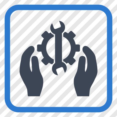 Onarım hizmeti vektör simgesi bir çerçeve içinde