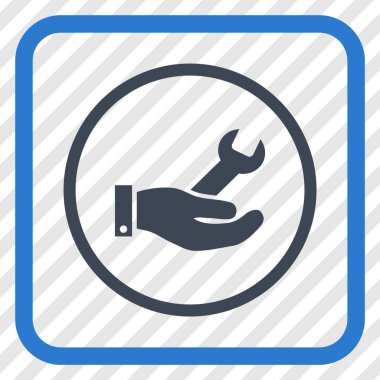 Onarım hizmeti vektör simgesi bir çerçeve içinde