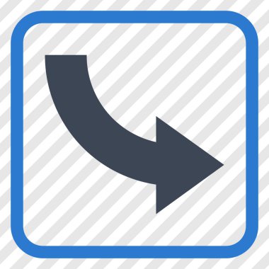 Doğru vektör simgesi bir çerçeve içinde döndürme