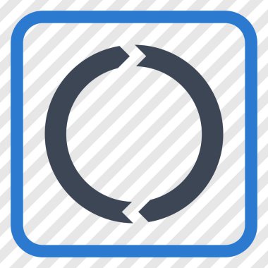 Döndürme vektör simgesi bir çerçeve içinde