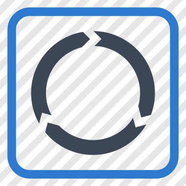 Döndürme vektör simgesi bir çerçeve içinde