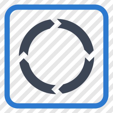 Döndürme vektör simgesi bir çerçeve içinde