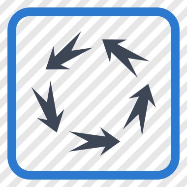 Döndürme vektör simgesi bir çerçeve içinde