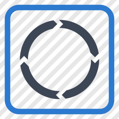 Döndürme vektör simgesi bir çerçeve içinde