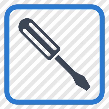 Tornavida vektör simgesi bir çerçeve içinde