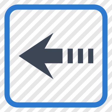 Sol vektör simgesi bir çerçevede göndermek