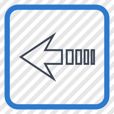 Sol vektör simgesi bir çerçevede göndermek