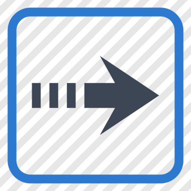 Doğru vektör simgesi bir çerçevede göndermek