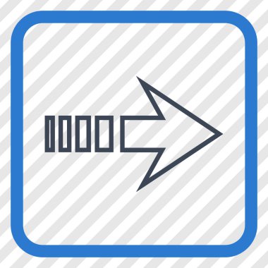 Doğru vektör simgesi bir çerçevede göndermek