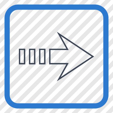 Doğru vektör simgesi bir çerçevede göndermek