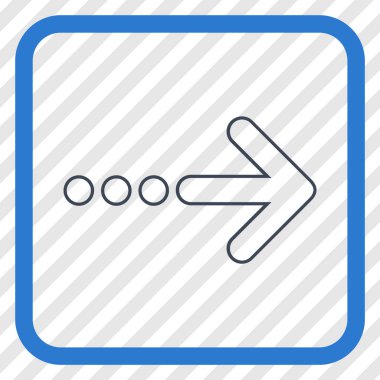 Doğru vektör simgesi bir çerçevede göndermek