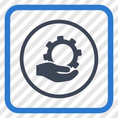 Hizmet vektör simgesi bir çerçeve içinde