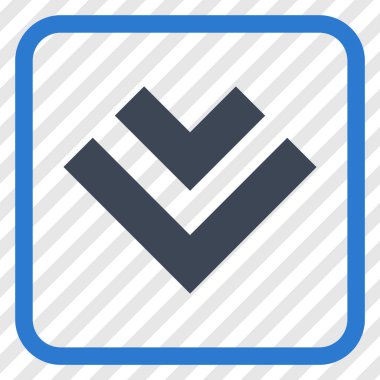 Vektör simgesi bir çerçeve içinde aşağı kaydır