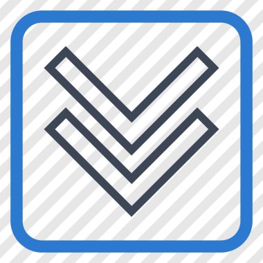 Vektör simgesi bir çerçeve içinde aşağı kaydır