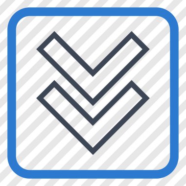 Vektör simgesi bir çerçeve içinde aşağı kaydır