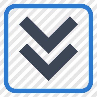 Vektör simgesi bir çerçeve içinde aşağı kaydır