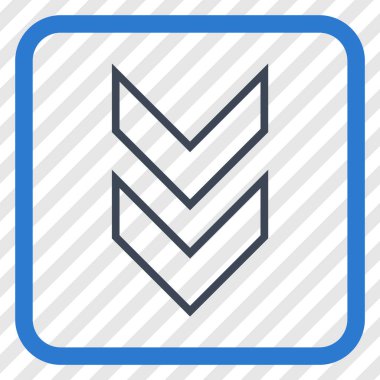 Vektör simgesi bir çerçeve içinde aşağı kaydır