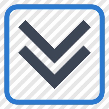 Vektör simgesi bir çerçeve içinde aşağı kaydır