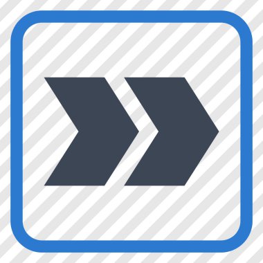 Üst karakter doğru vektör simgesi bir çerçeve içinde