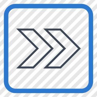 Üst karakter doğru vektör simgesi bir çerçeve içinde