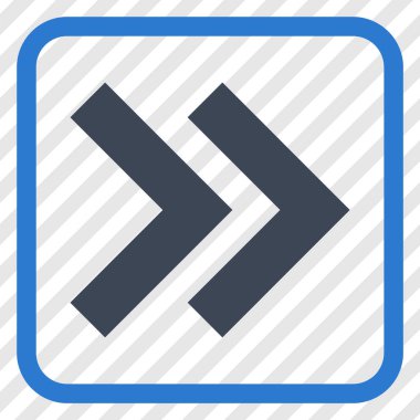 Üst karakter doğru vektör simgesi bir çerçeve içinde