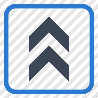 Vektör simgesi bir çerçeve içinde yukarı kayması