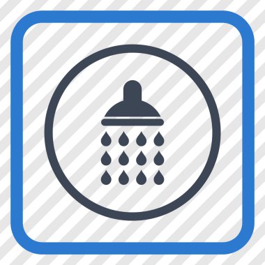 Duş vektör simgesi bir çerçeve içinde