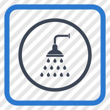 Duş vektör simgesi bir çerçeve içinde