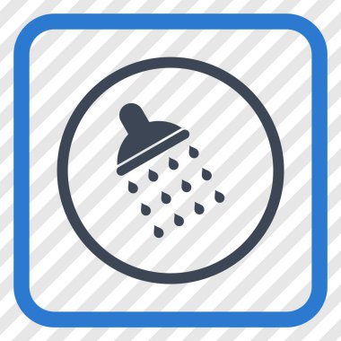 Duş vektör simgesi bir çerçeve içinde